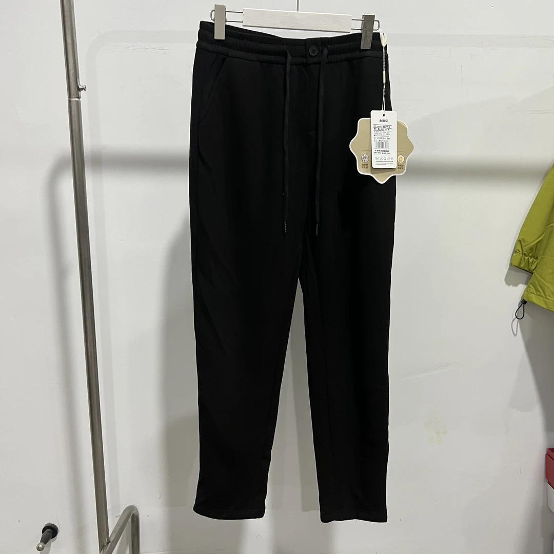 2327-1情侣裤加厚秋冬外穿男女同款裤加绒款休闲裤