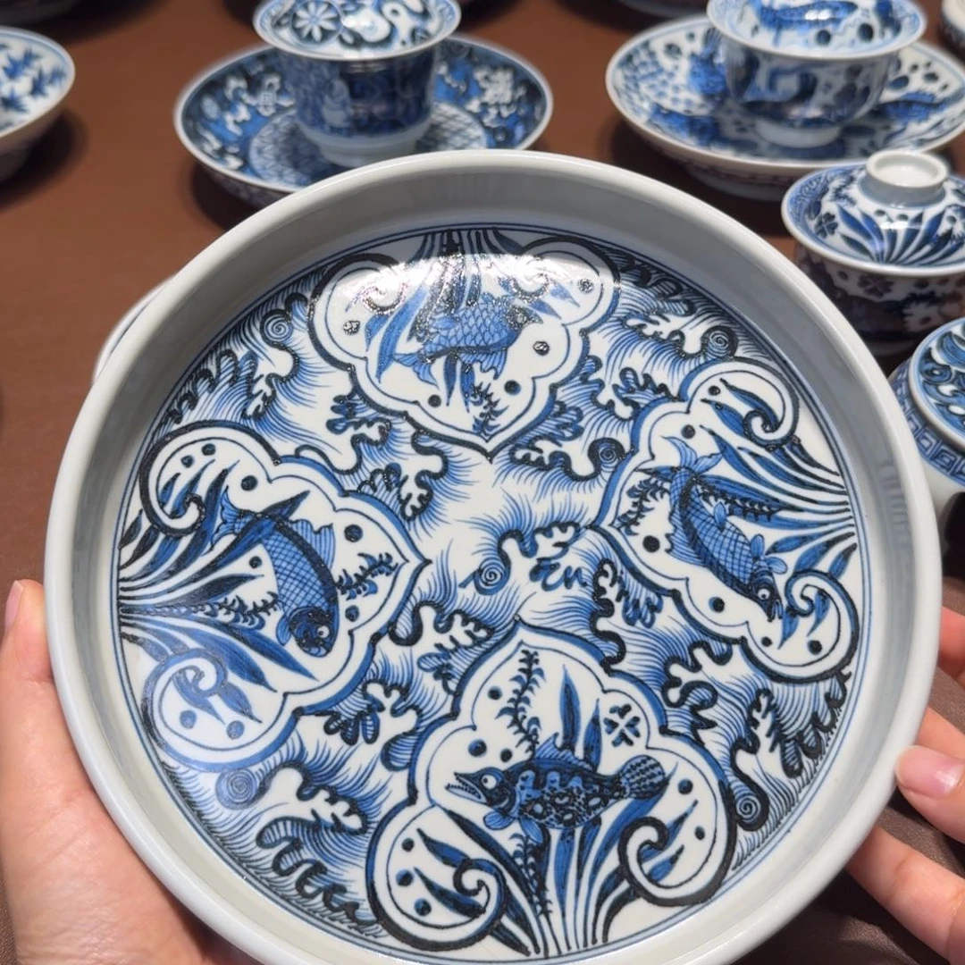 手工手绘茶具壶承