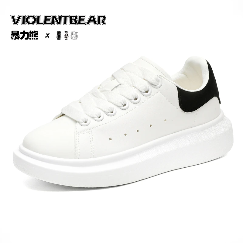 Violentbear/暴力熊夏季潮流男女鞋情侣经典百搭低帮休闲小白鞋