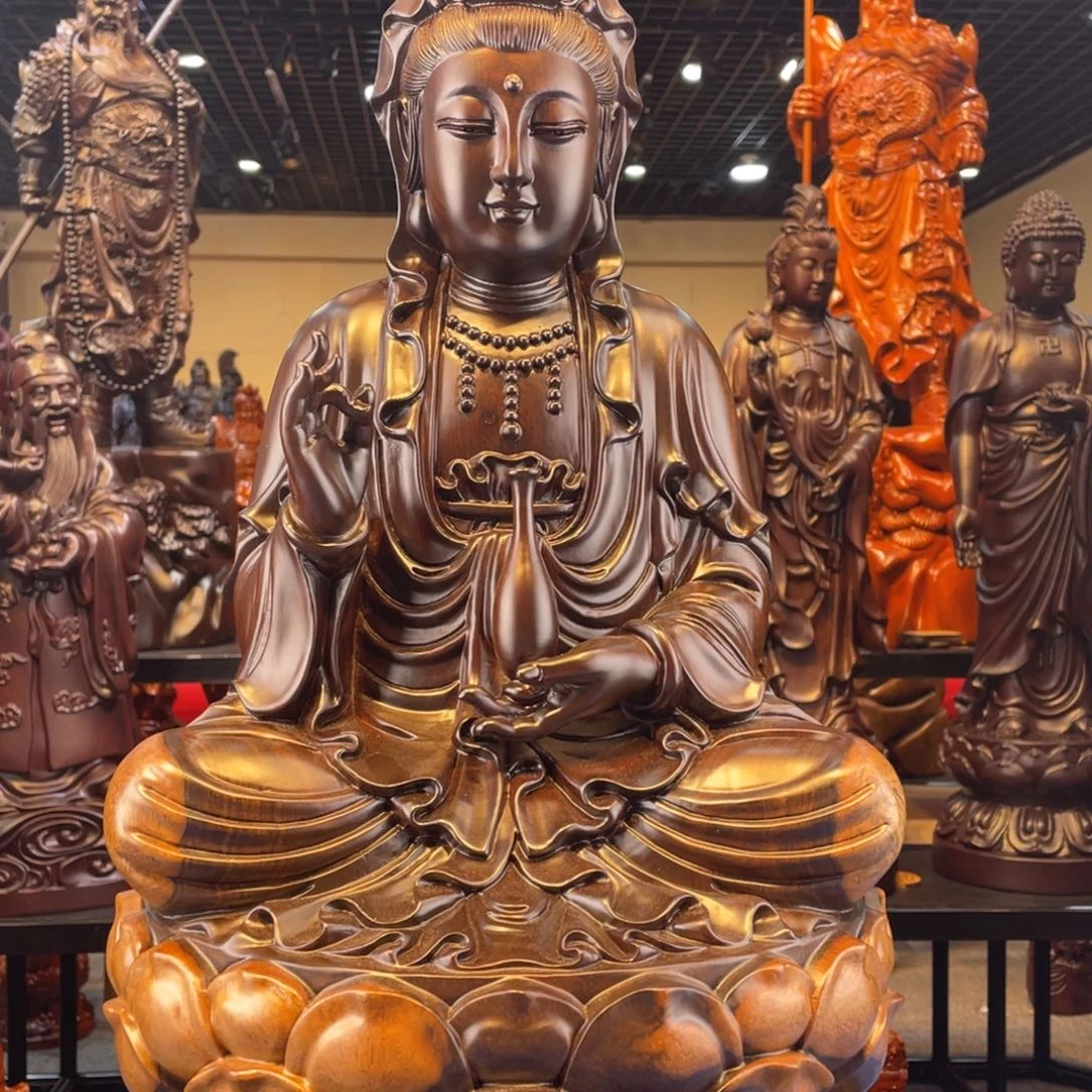 飞***手六十高的黑檀木观音