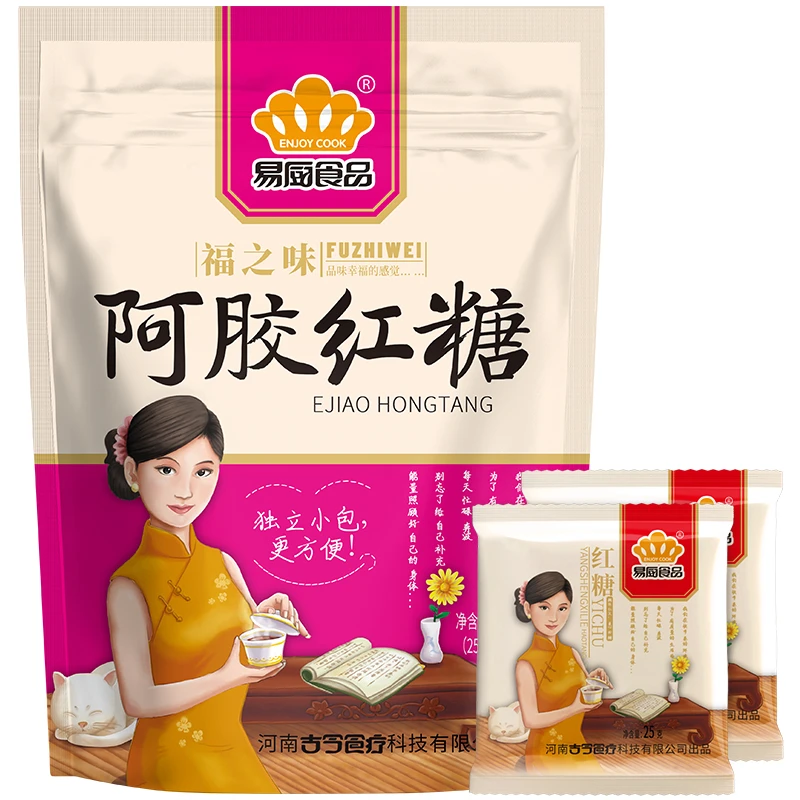 易厨食品阿胶红糖 产妇月子红糖粉大姨妈红糖姜茶独立小包装300g
