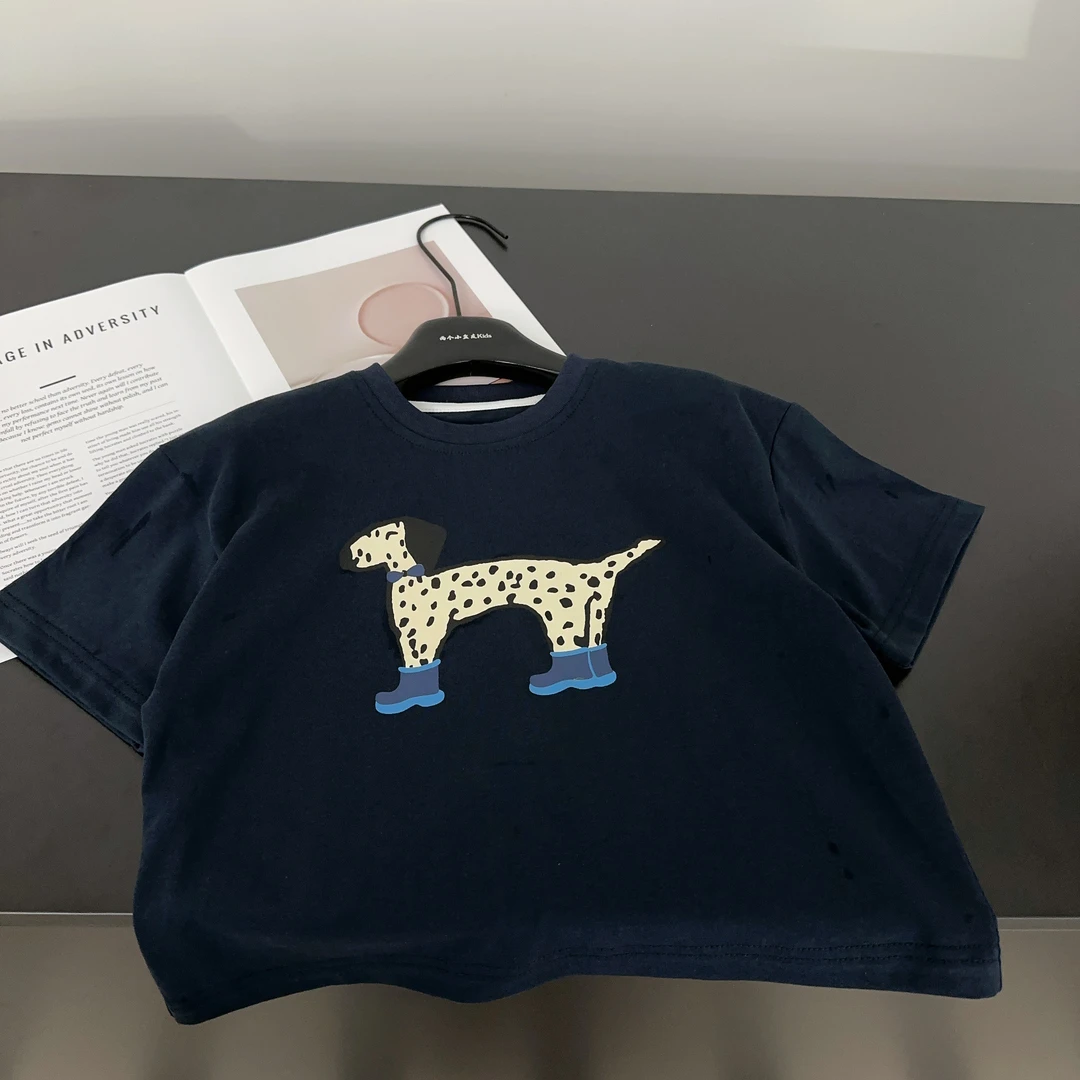 【两个小盆友】2025夏季儿童韩版宽松纯棉百搭休闲短袖男童T恤0623