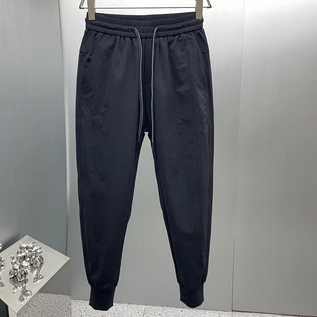 透气九分裤常规款夏季季束口卫裤裤子运动速干抽绳国风日系