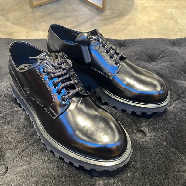 （可可在米兰）D...G（奥莱）冬季大促男士厚底系带方头休闲皮鞋