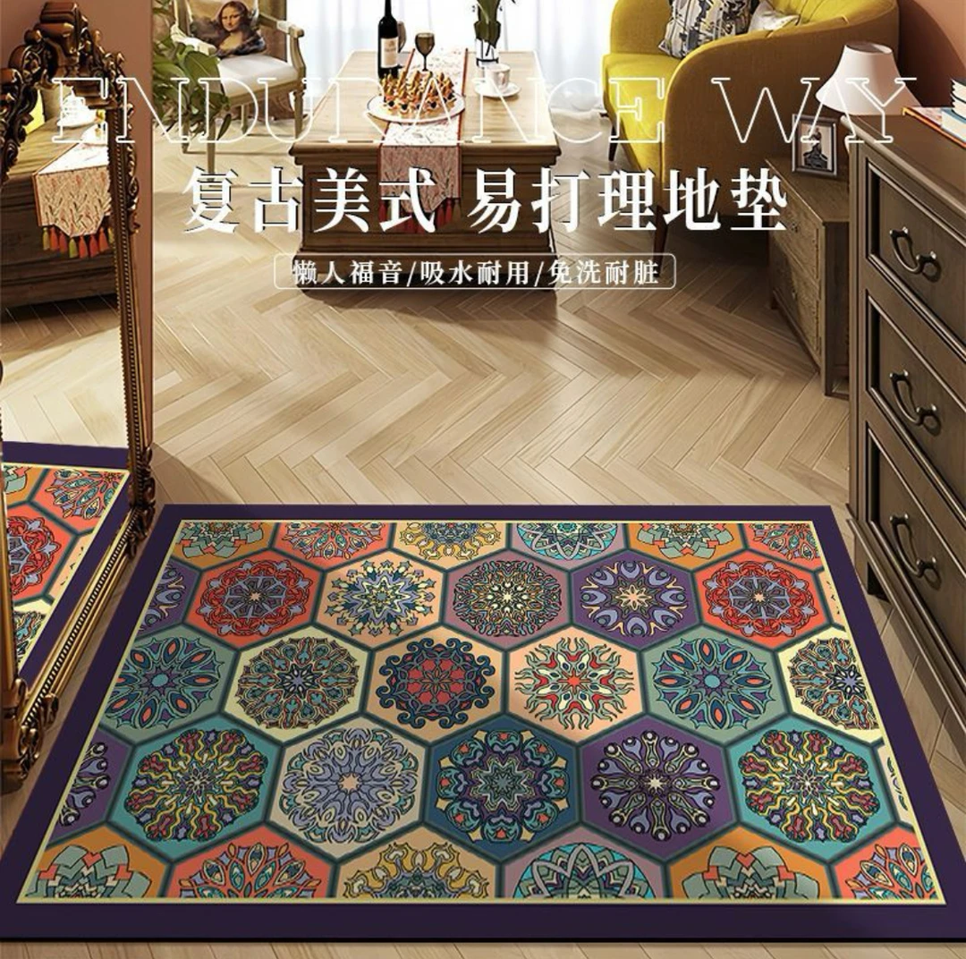 70*100cm水晶绒入户门口地毯地垫卧室进门脚垫特硬地垫毯防滑