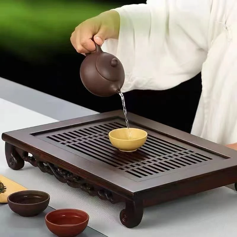 家用桌面专用茶盘抽屉式茶托盘储排两用款干泡盘小型沥水茶台茶具