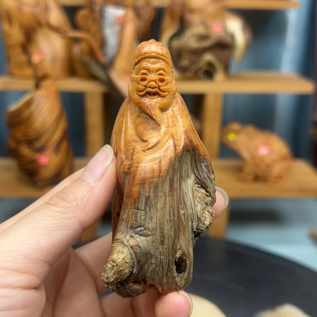 木心**水崖柏木摆件手把件