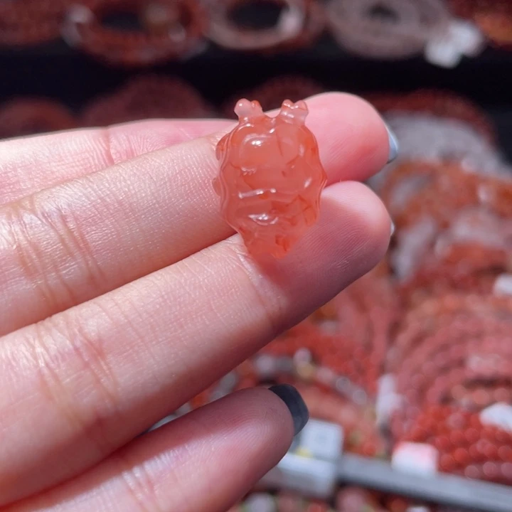 南红玛瑙未镶嵌美人鱼2083打孔备注