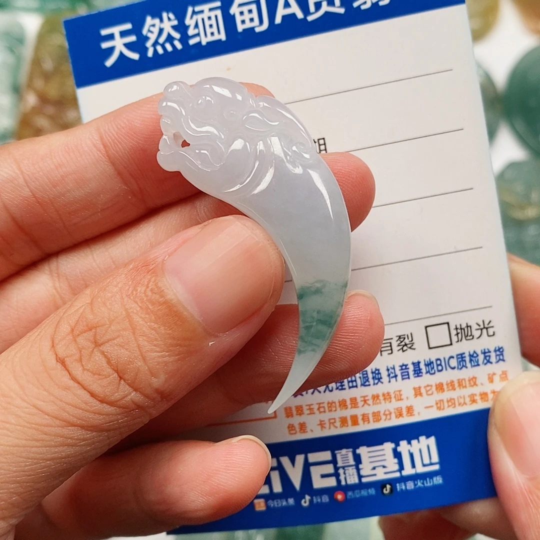 颈饰未镶嵌翡翠龙牙