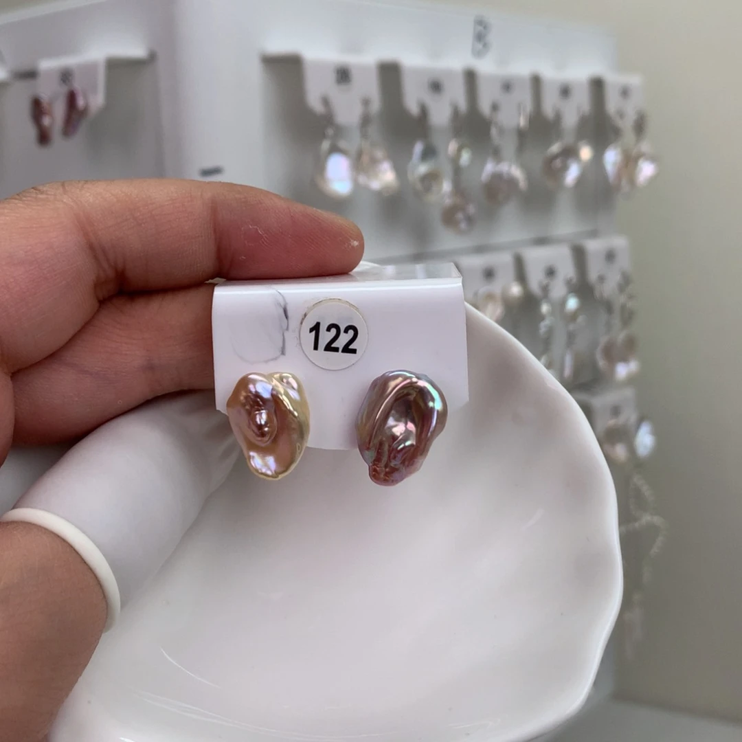 赛***特巴洛克花瓣耳饰➕S925银镶