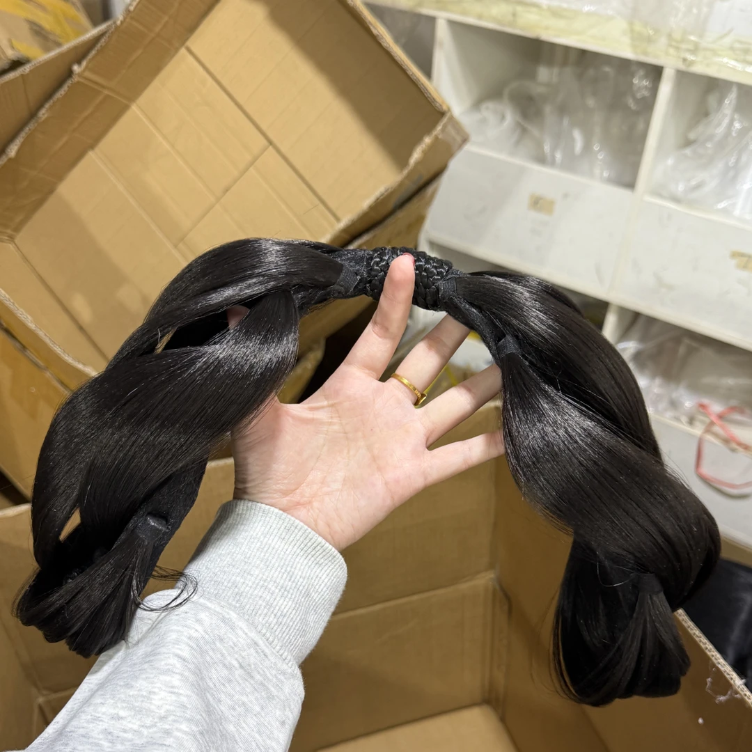 （几朵专属）酸奶大麻花侧压发髻 长度52cm 全发丝古装汉服造型头饰