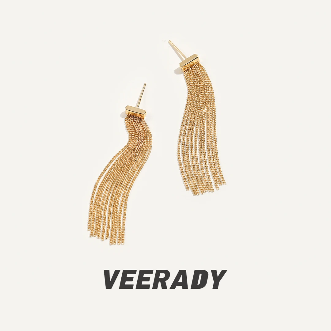 925银耳饰 流苏纯银耳钉女小众设计感耳环ins风简约复古气质耳饰