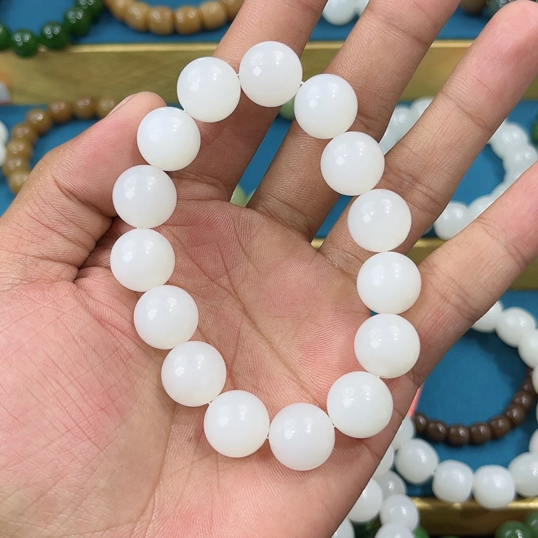 手串未镶嵌和田玉纯天然新疆和田玉05于阗14mm