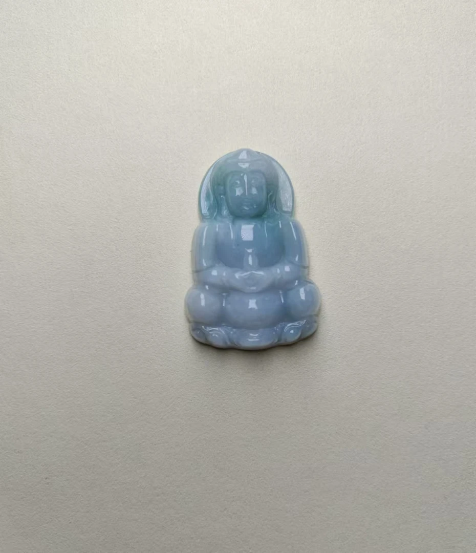 天然翡翠A货高50厚12观音吊坠拍多样性发货拍一发一高冰精美