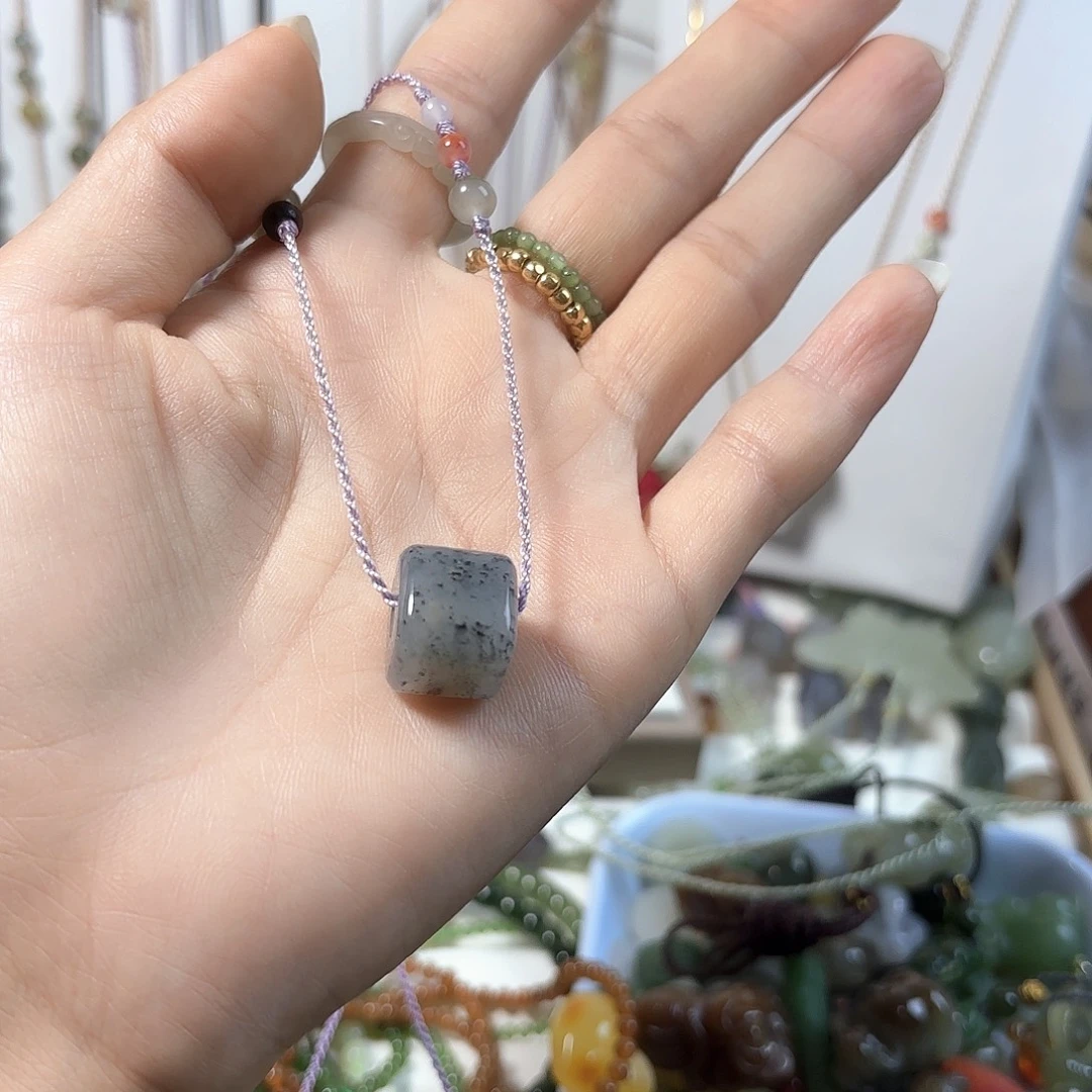 是***吖未镶嵌手链和田玉青花路路通