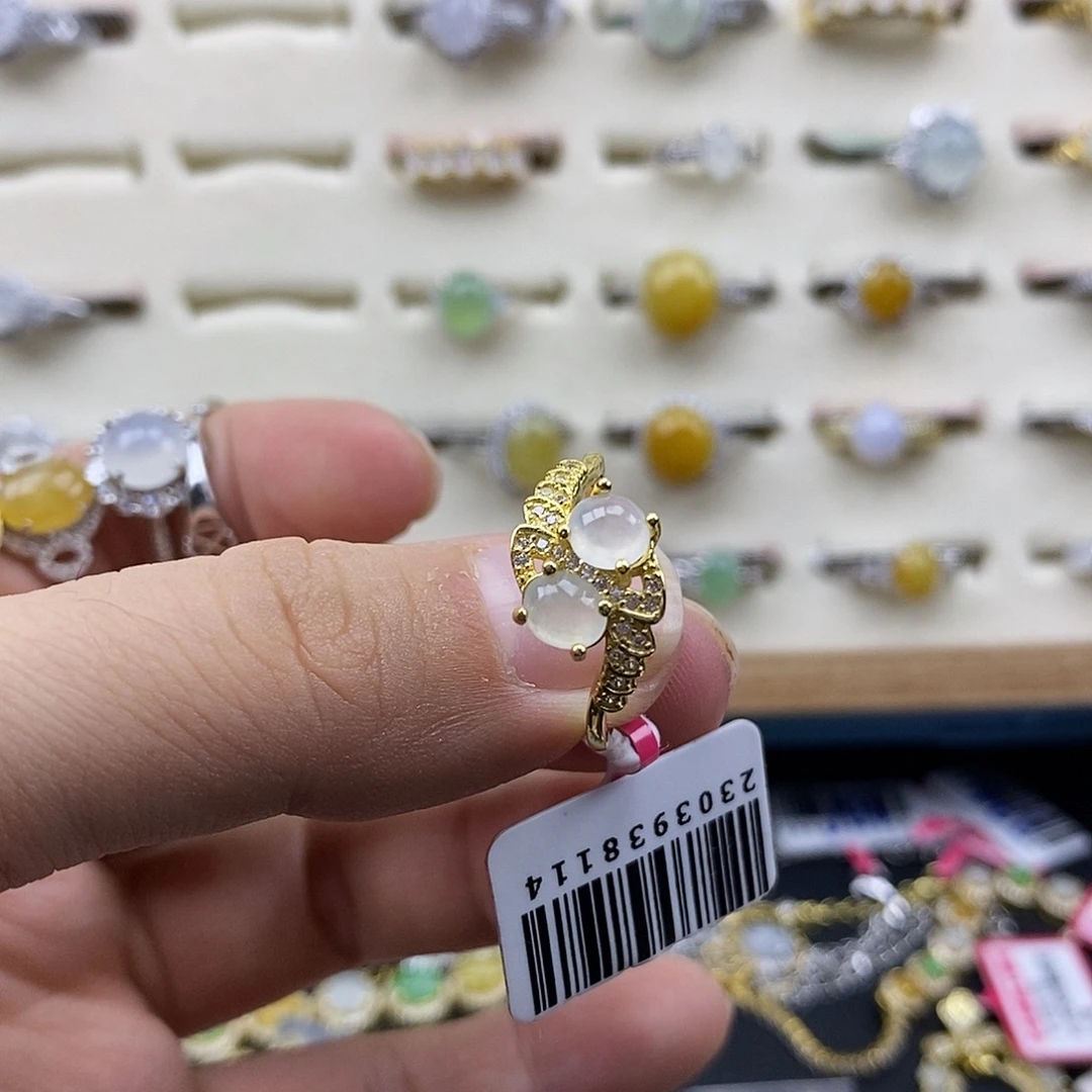 翡翠银S925镶嵌戒指