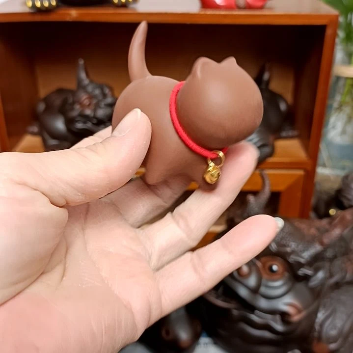 茶宠紫砂小猫茶宠摆件