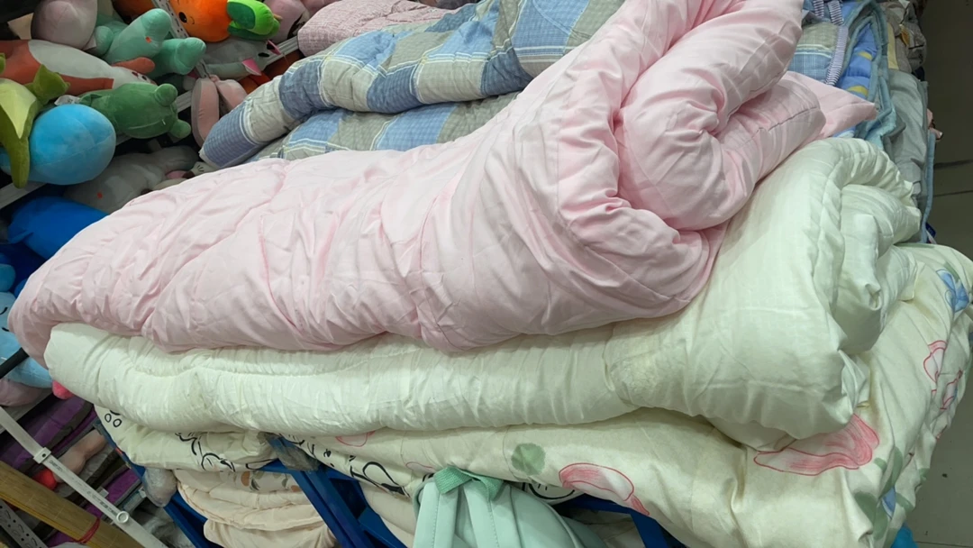 四季通用夏被粉色毯子毛巾冬被被子化纤被双层睡袋盖毯绗缝