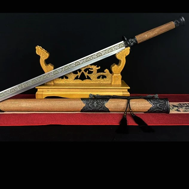 龙泉唐横刀双龙唐刀高性能锰钢一体刀剑防身冷兵器未开刃