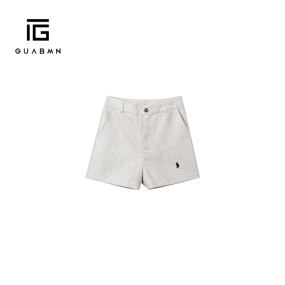 GUABMN2025夏季新款法式休闲显瘦短裤百搭高腰裤子夏日穿搭5315