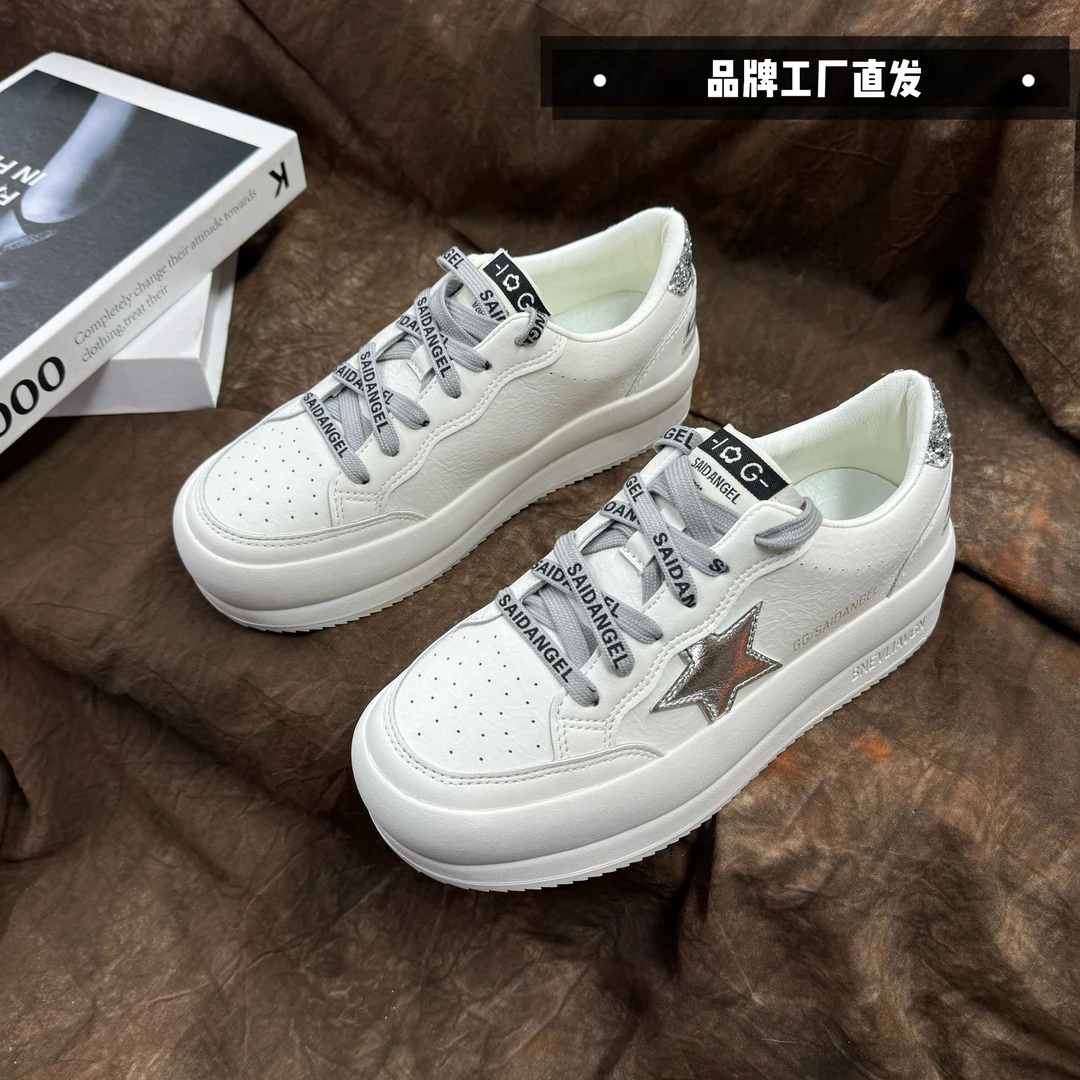 【成都】新款春季透气百搭软底休闲浅口单鞋板鞋S205银色