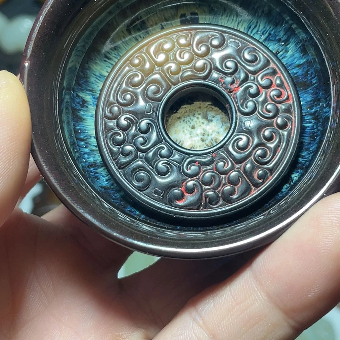 老***九瓷片精美挂件一个精美
