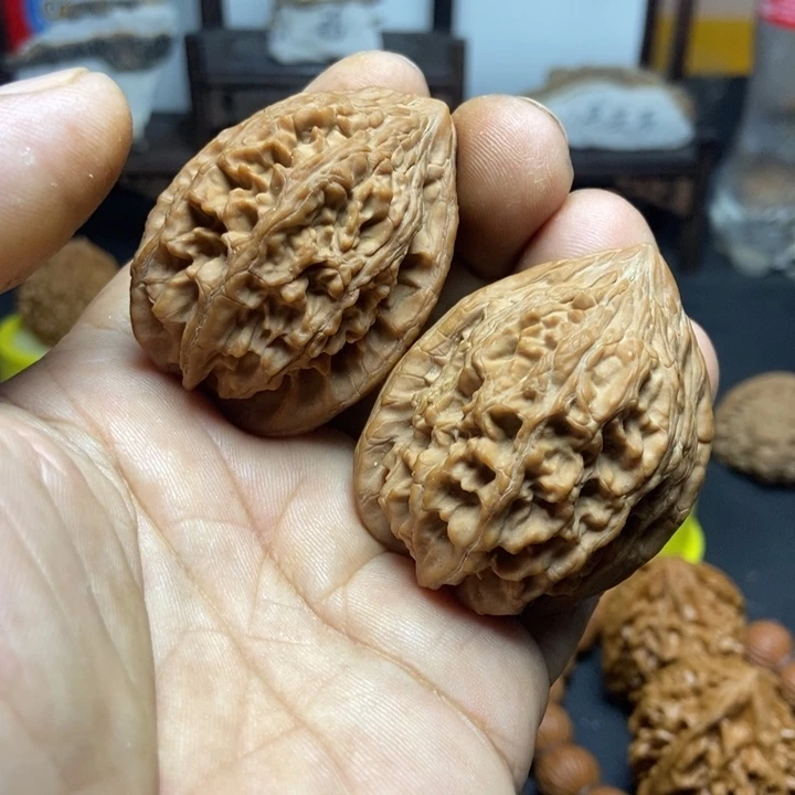 把件文玩核桃心**初大沽石
