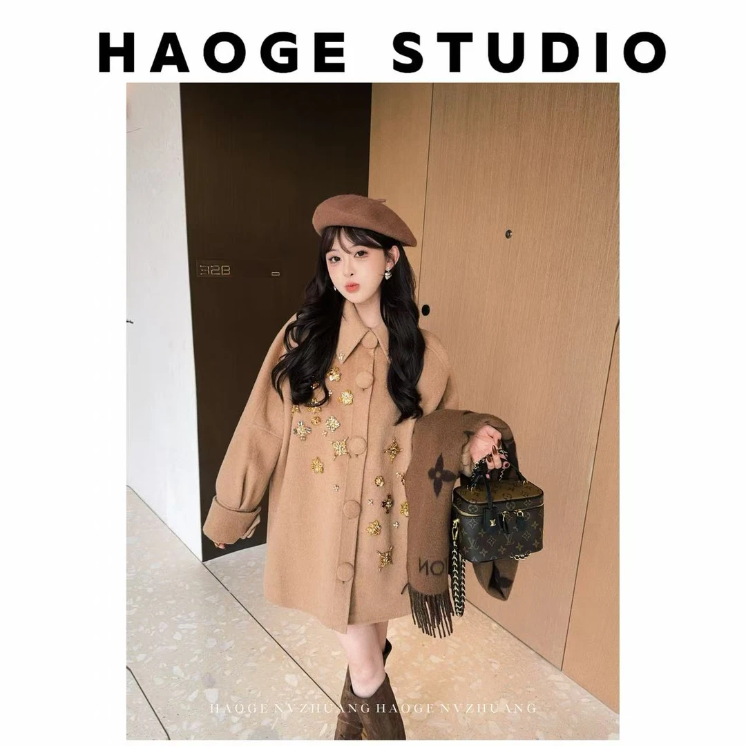 浩哥严选●重工大衣HGQ5DY3919A全羊毛大衣预气质韩版