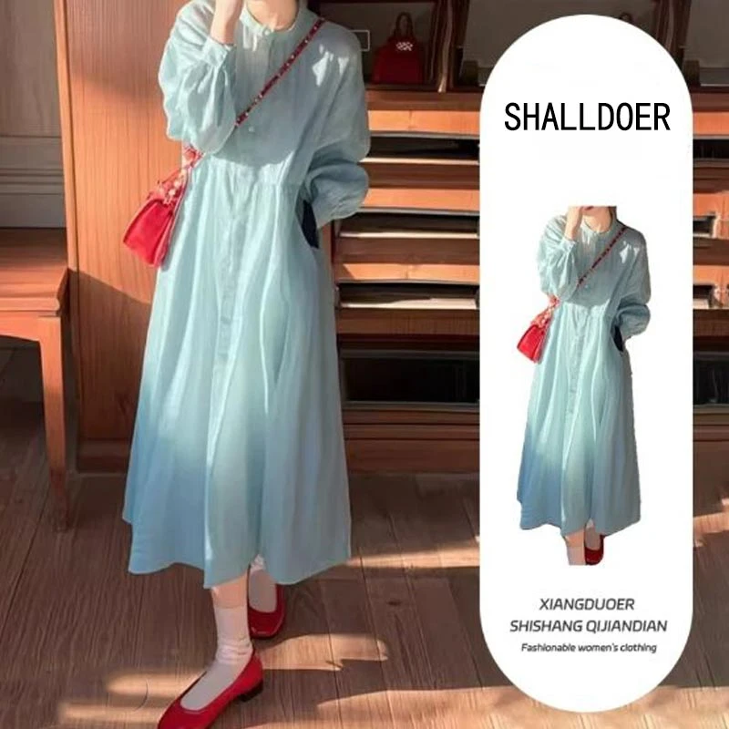 2025年春秋季新款连衣裙小个子个性独特高级感显瘦长袖女装温柔风
