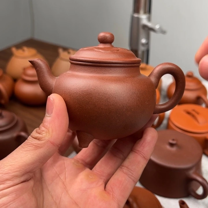 紫砂茶壶特练紫泥大彬如意