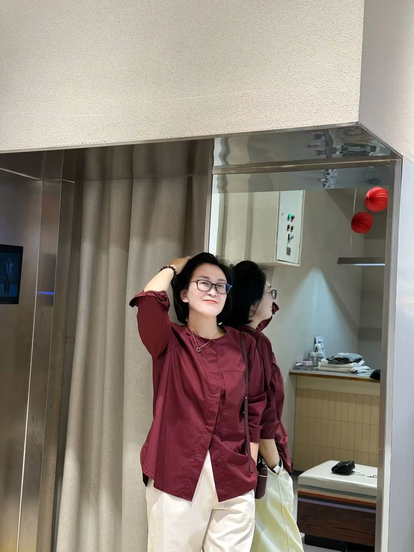 YGC【起舞】高级感重工刺绣圆领衬衫256953