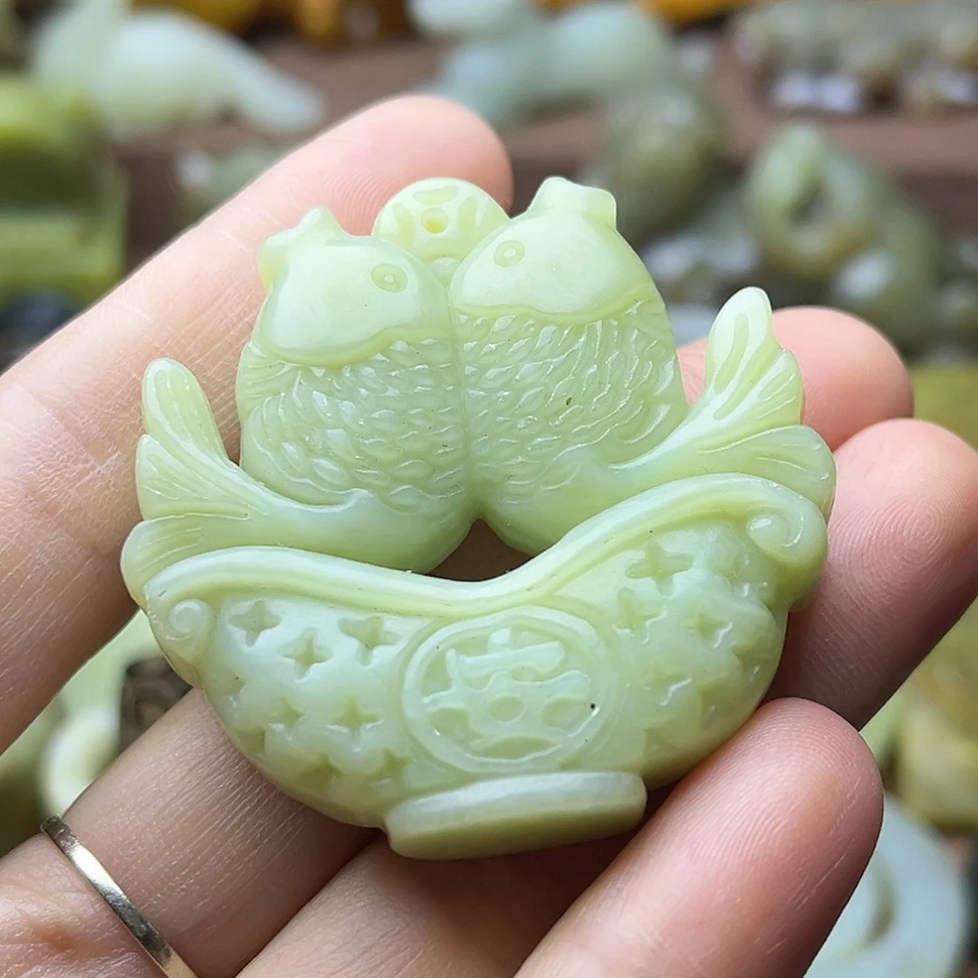 白玉菩提吊坠19。。