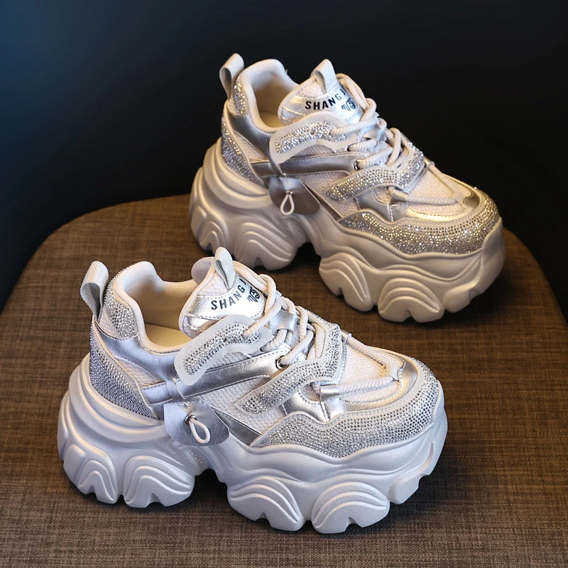 2025春新款炸街网红高颜值休闲运动鞋小个子8cm增高老爹鞋女ins潮