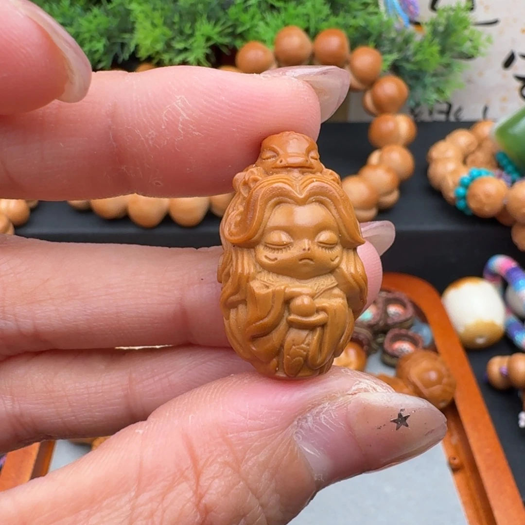 猴头核桃吊坠橄榄核龙女单粒