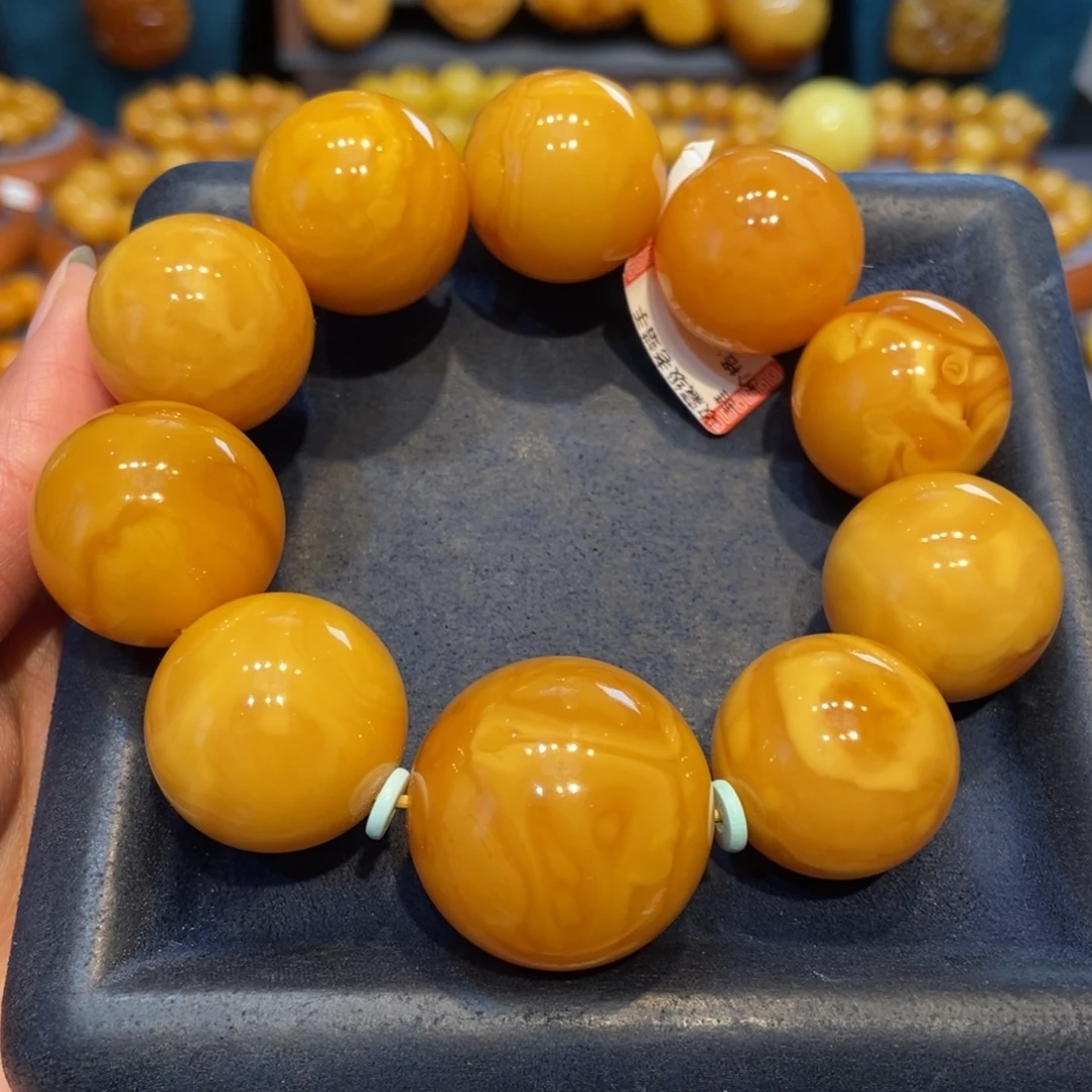 琥珀未镶嵌手链蜜蜡