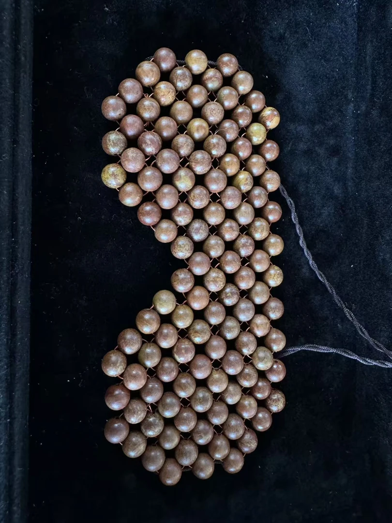 泗滨砭石原石珠子眼罩手工