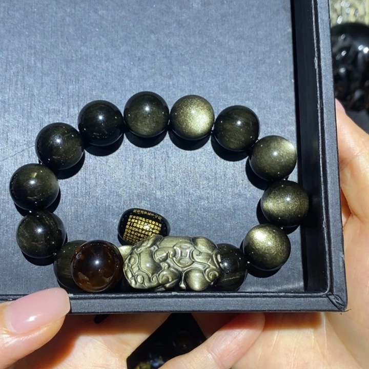 黑曜岩未镶嵌手链K*