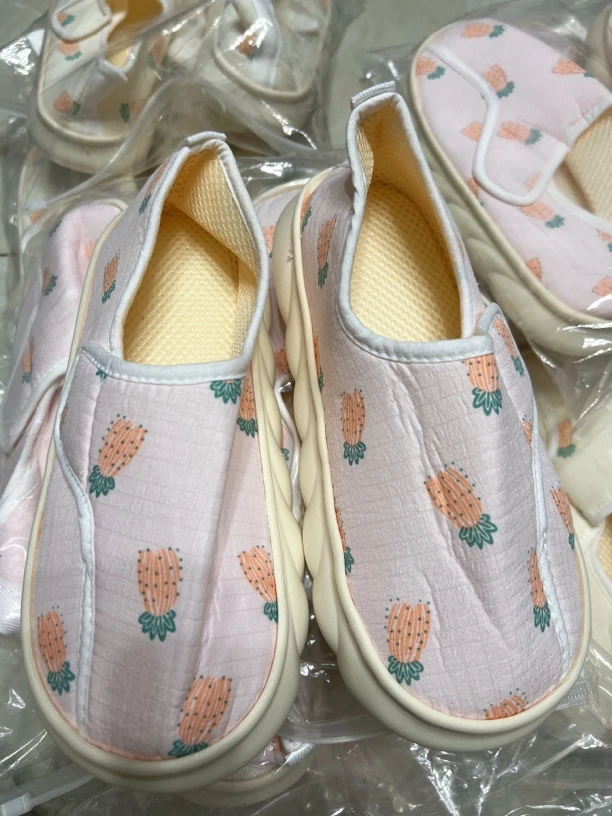 月子鞋春夏透气浮肿脚加肥加宽可调节护理鞋便穿脱魔术贴拇指外鞋