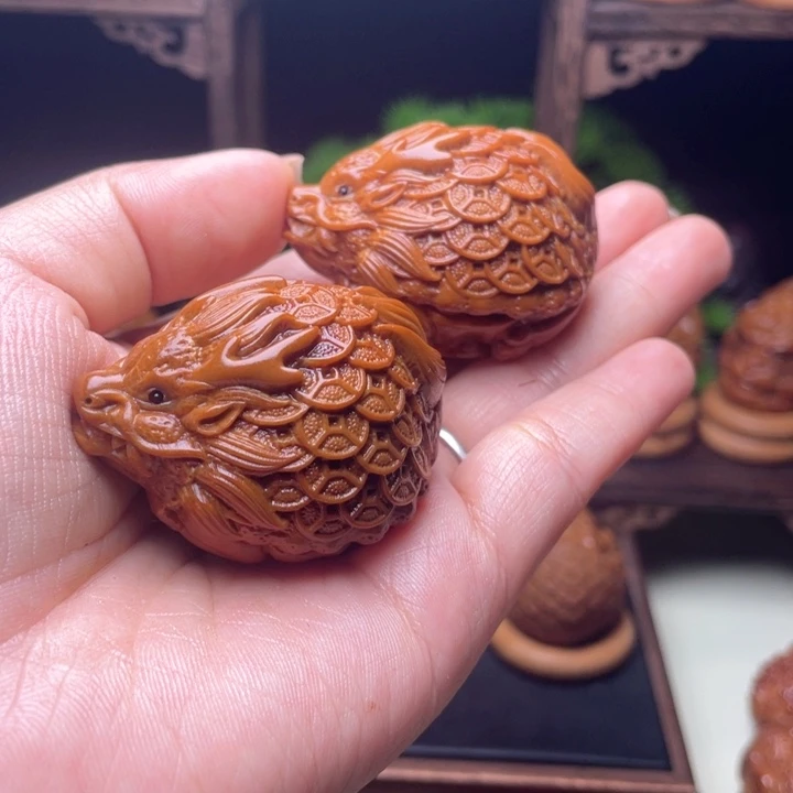 吊坠橄榄核金币龙龟手球3.5