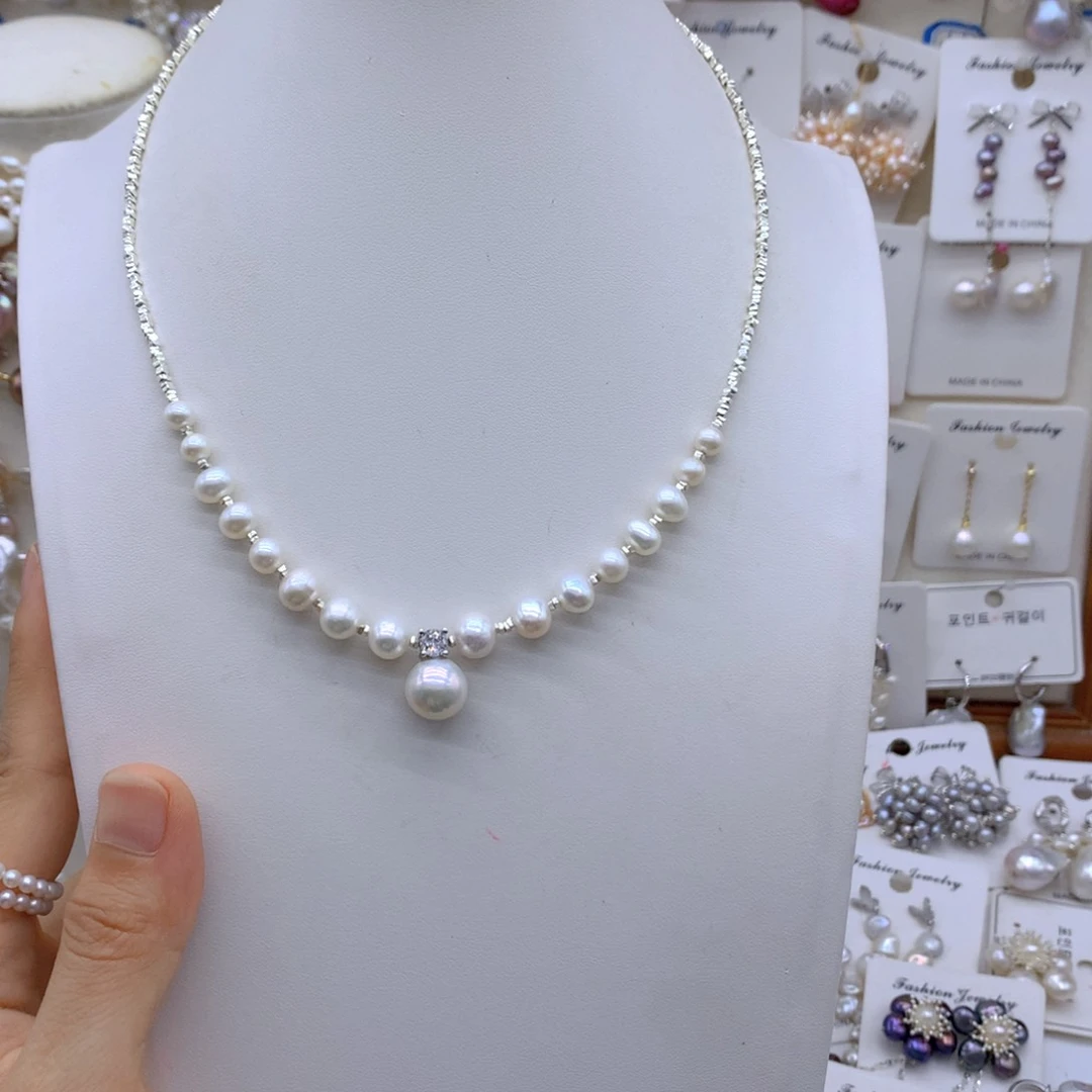 ღ***ღ合金淡水珍珠项链
