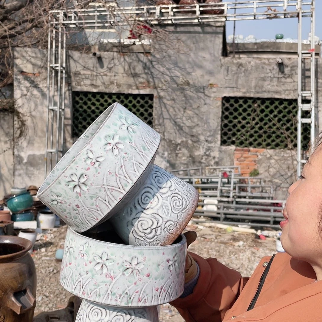 红陶王嫂花盆0122-五火锅