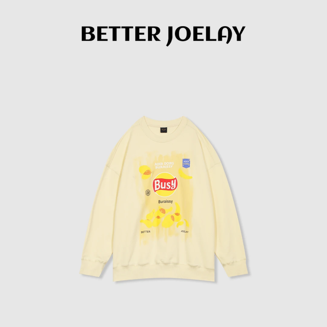 BETTER JOELAY -【贪吃熊】时尚圆领套头卫衣宽松休闲百搭KH1361