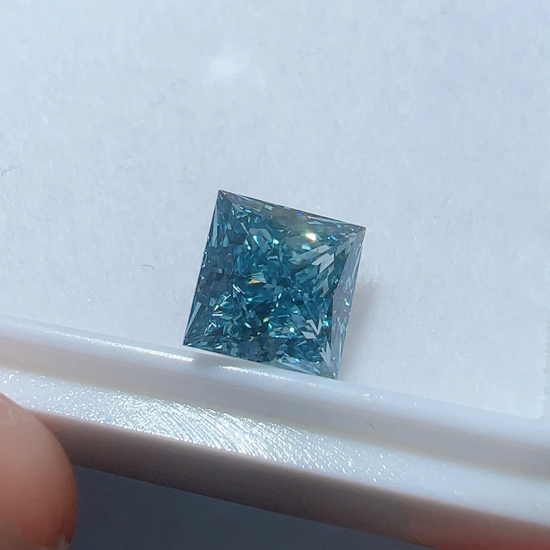 裸石合成钻石公主方1.5ct