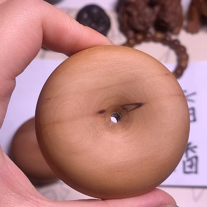 檀香木无事牌大面包圈瑕疵