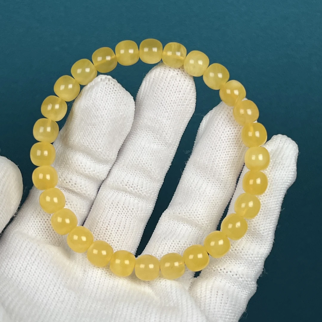 G2773天然原矿蜜蜡 单圈7.6*7.2mm 支持复检 假一罚十