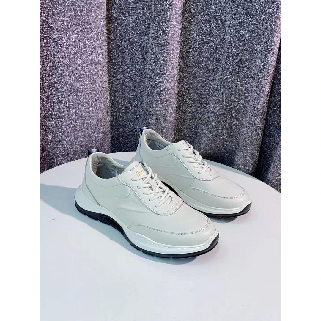 C2080  白色 高端舒适真皮时尚男士休闲鞋