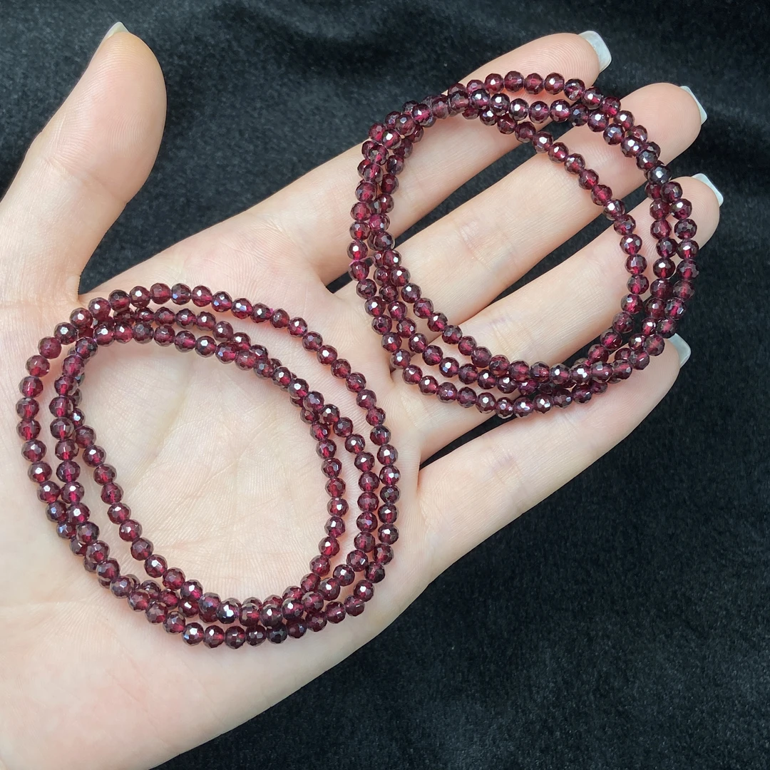 【星浩珠宝】石榴石多圈手串7-9T01L748【多样性发一件】3.5mm+