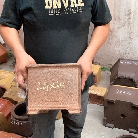 紫砂花盆手工制作