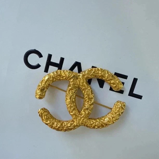 95新 Chanel/香奈儿 Chanel vintage香奈儿中古大号熔岩胸针