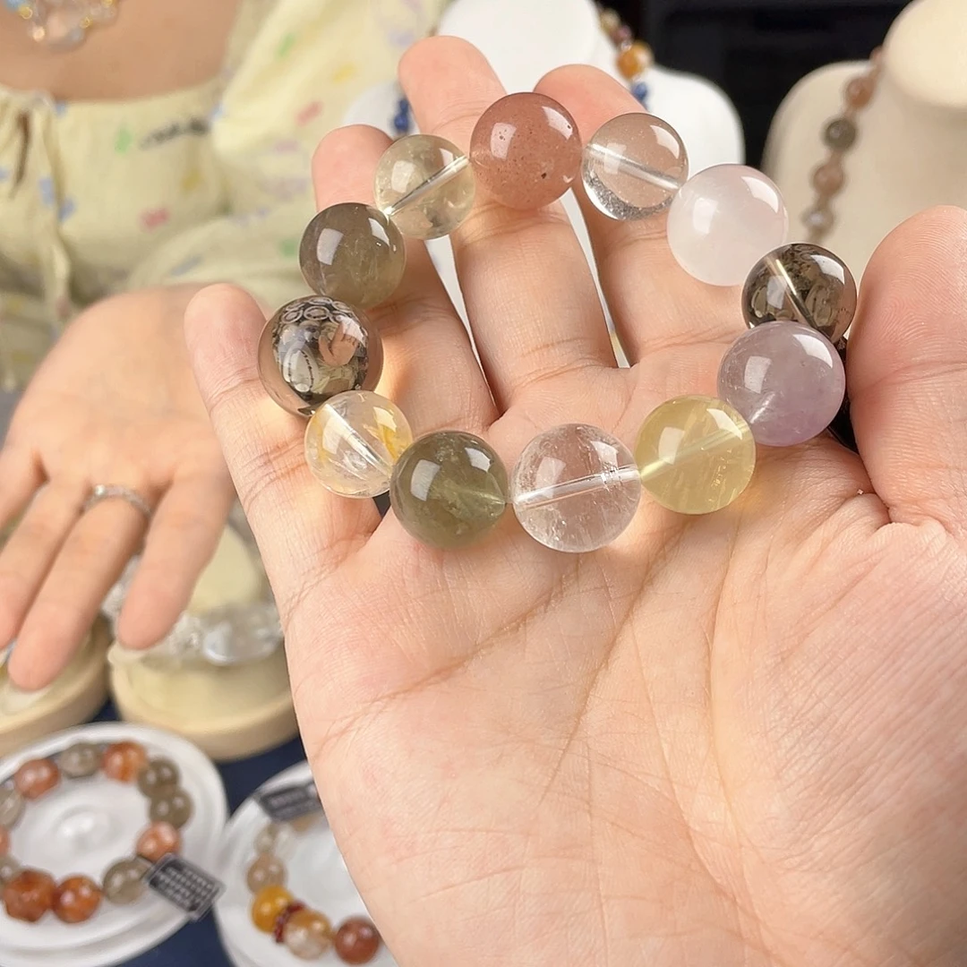 银S925镀金镶嵌手链水晶